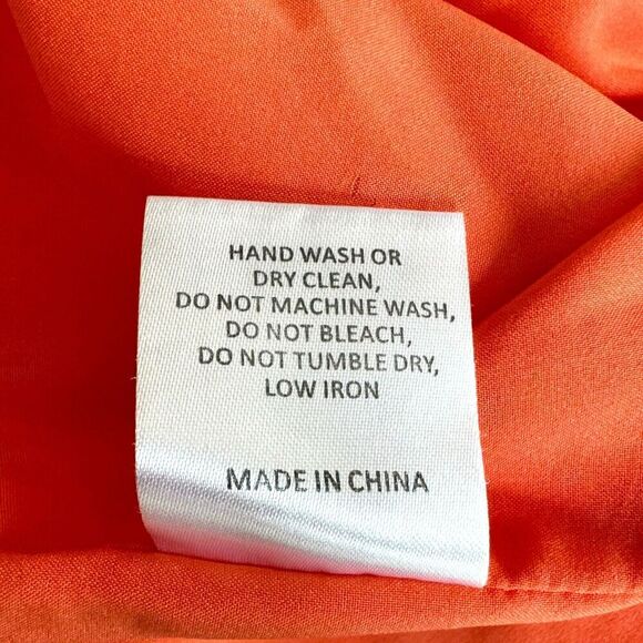 Hutch Womens Britton Wrap Mini Dress Orange Floral Tie Stretch Lined Tropical M - Picture 9 of 10